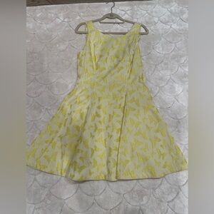 Brand new  Erin Fetherston yellow butterfly dress with bow back and pockets 10